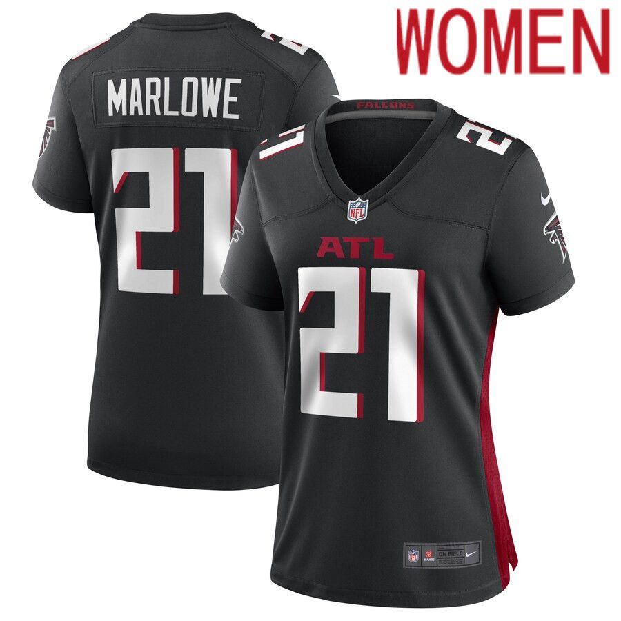 Women Atlanta Falcons 21 Dean Marlowe Nike Black Game Player NFL Jersey